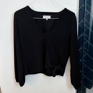 Madewell Black Wrap Blouse